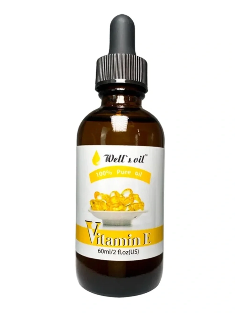 Well’s Vitamin E Oil-  100% pure, natural carrier oil, skin, hair, nails